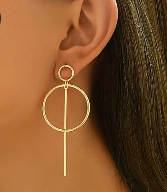 Modern Golden Earrings