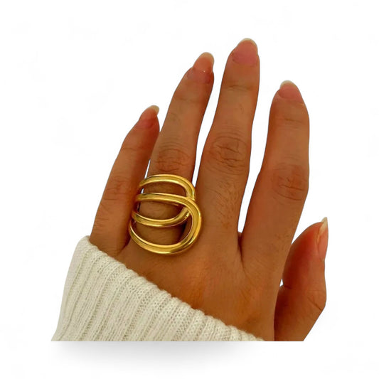 Golden Wave Ring
