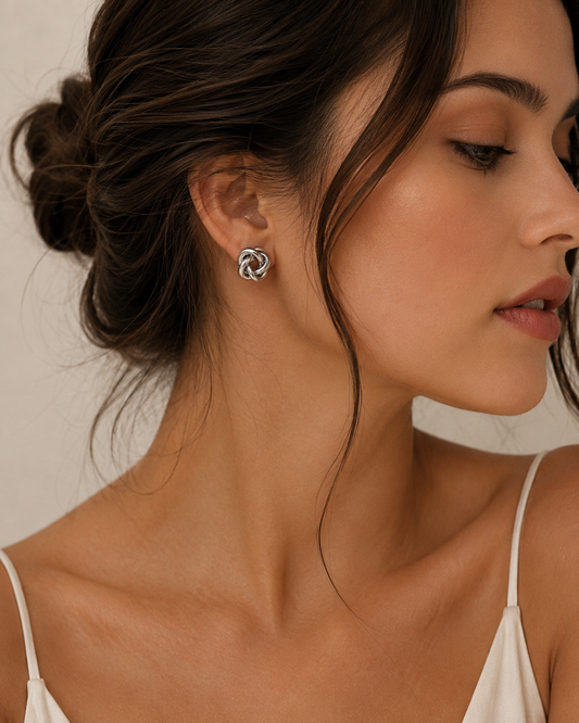 Silver Knots Earrings