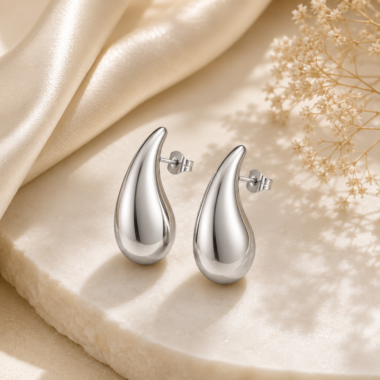 Silver Drop Earrings