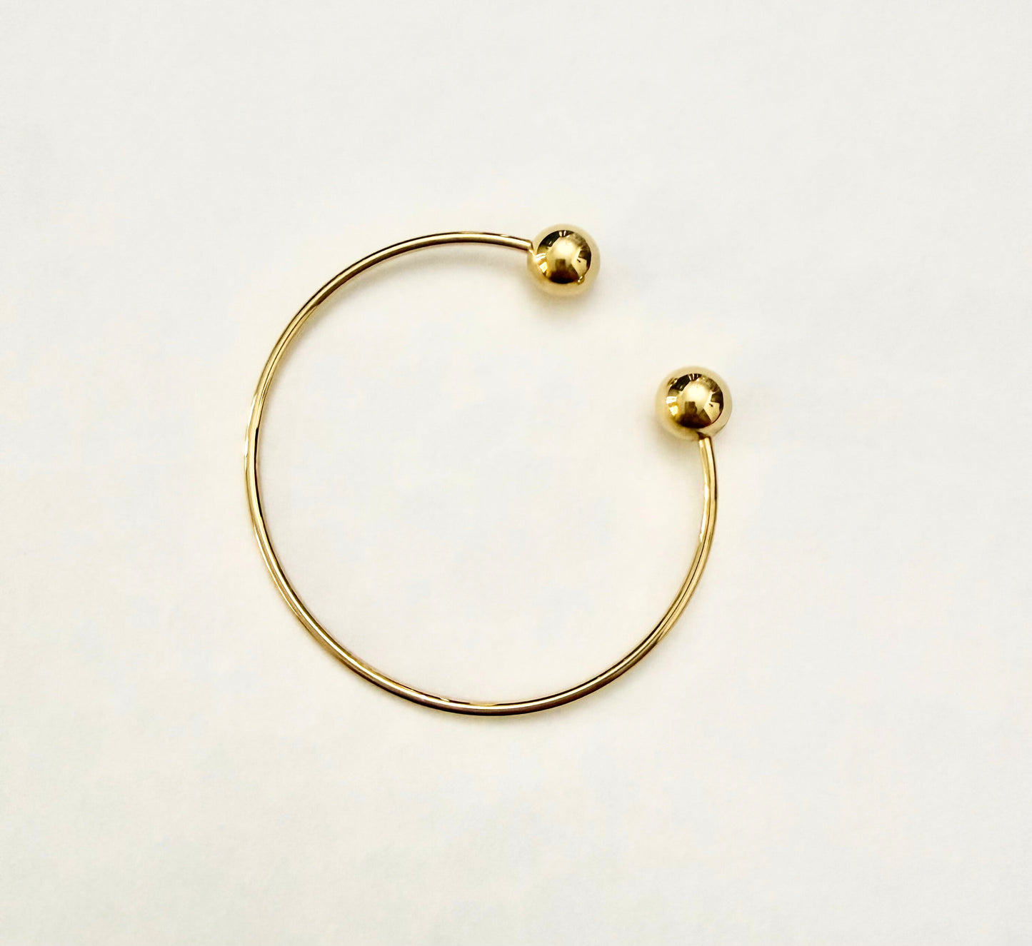 Open Ball Golden Bangle
