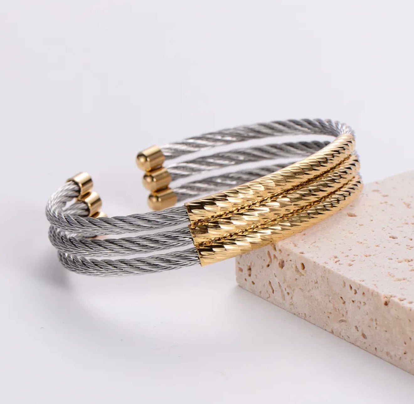 Two Tone Chunky Bangle