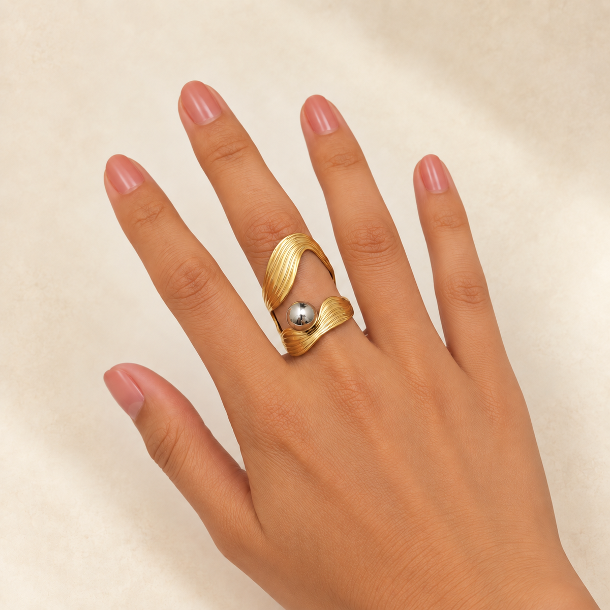 Golden Orbit Ring