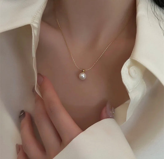 Golden Pearl Necklace