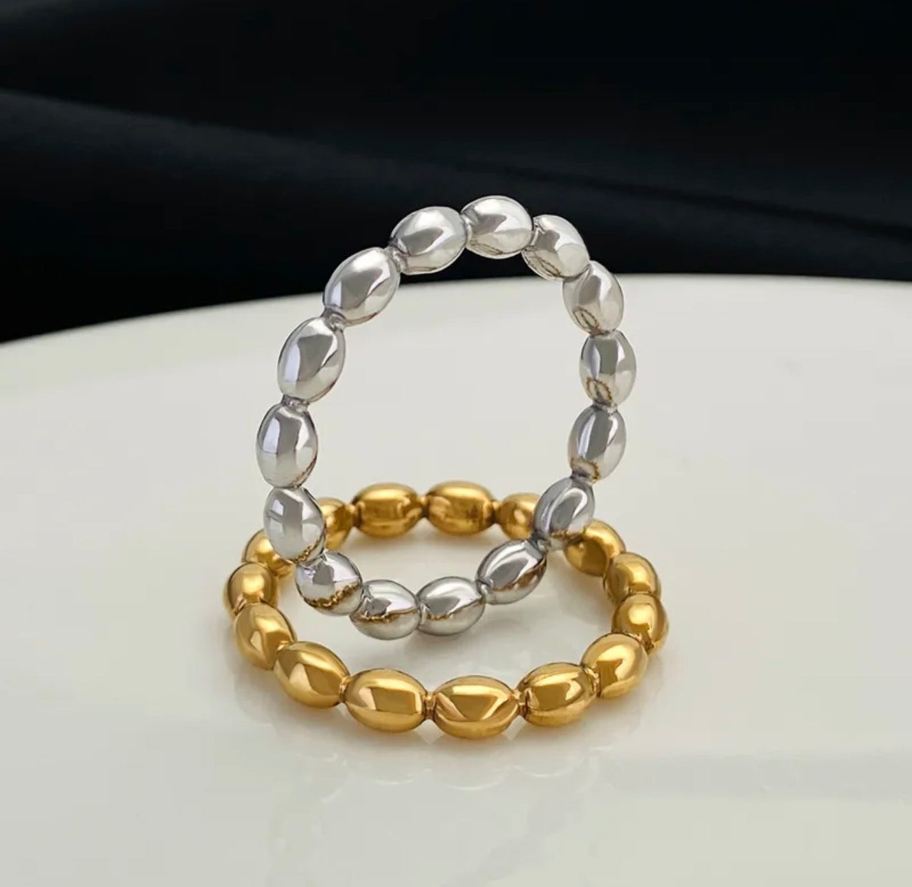 Beaded Ring Set
