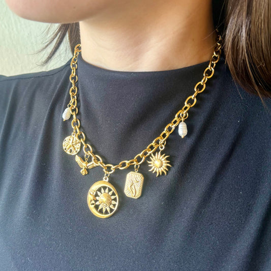 Sun Charm Necklace