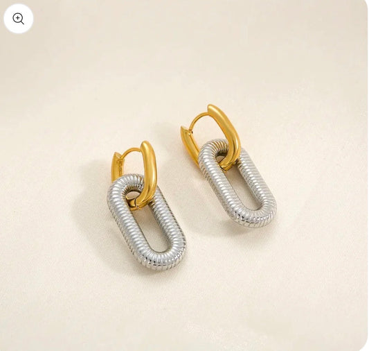 Lia Two Tone Earrings