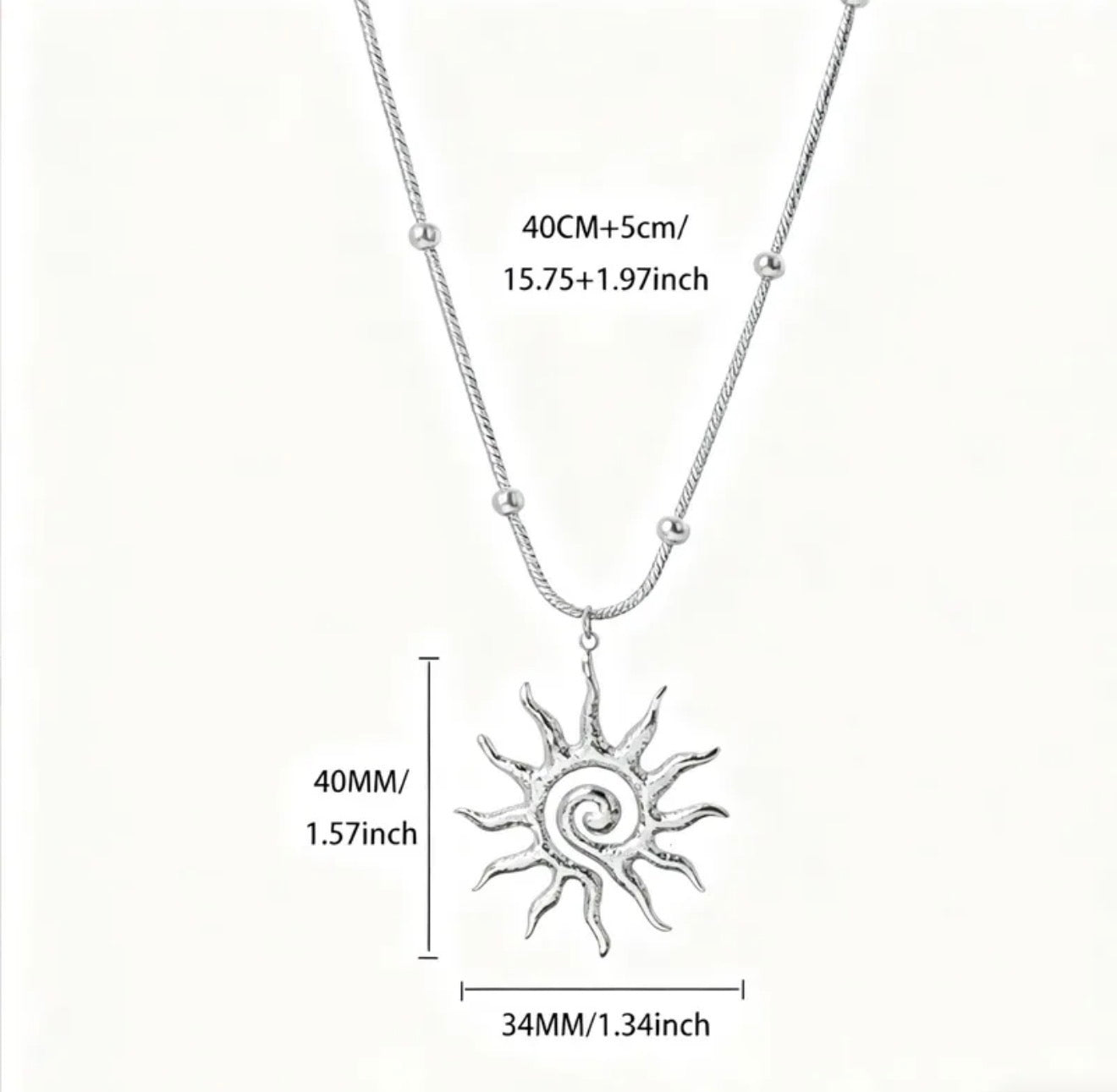 Silver Sun Necklace