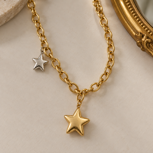 Bicolor Star ⭐️ Necklace