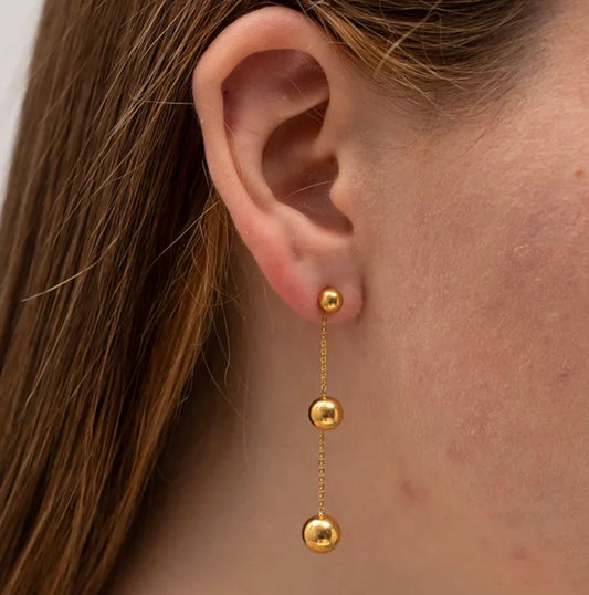 Golden Ball Earrings