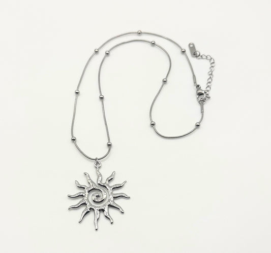 Silver Sun Necklace