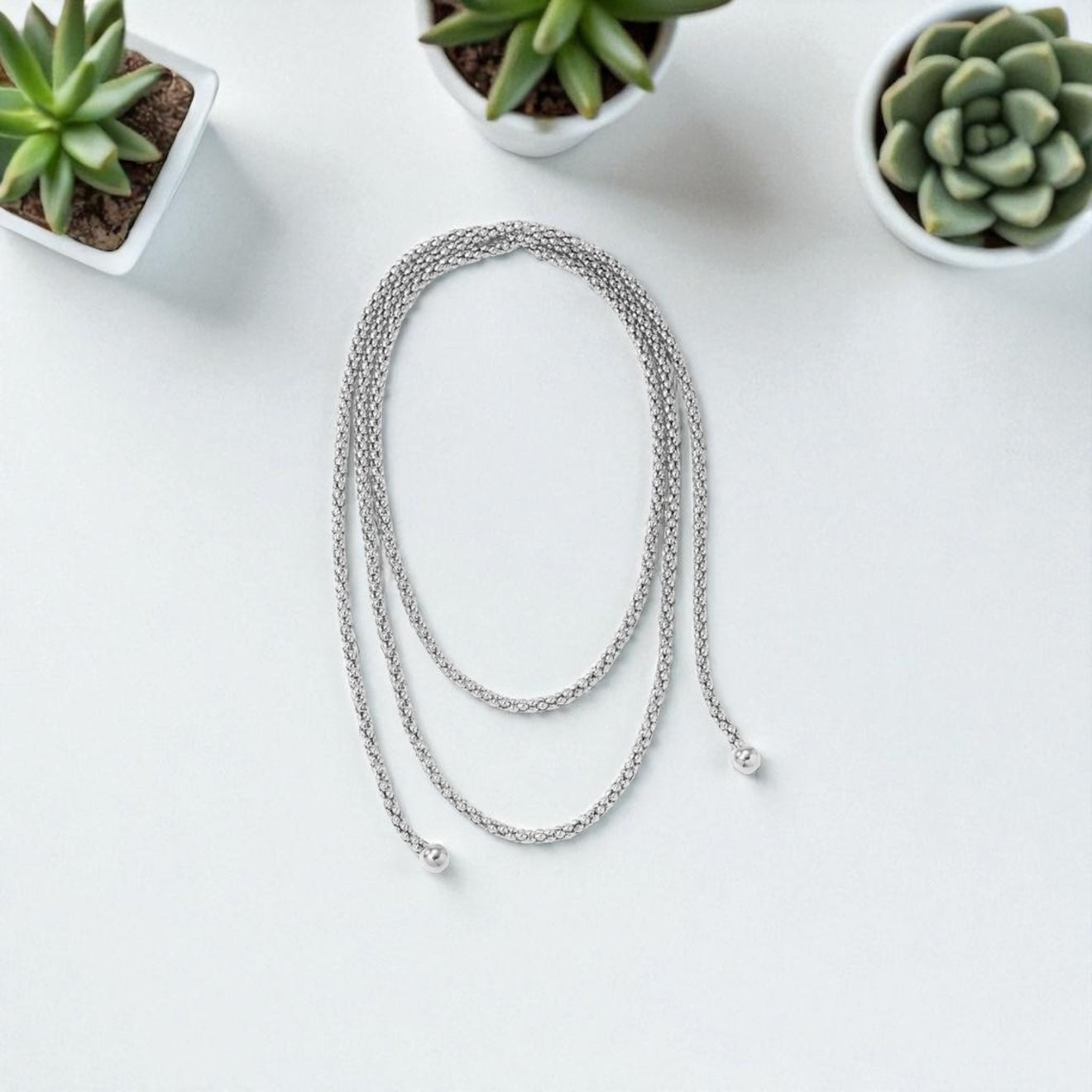 Silver Rope Necklace