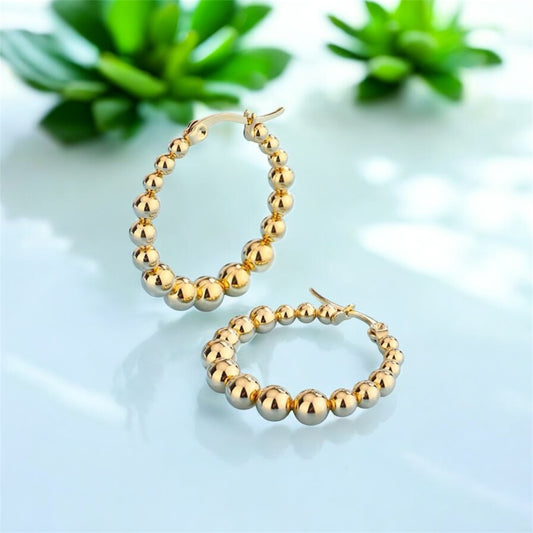 Golden Beads Earrings