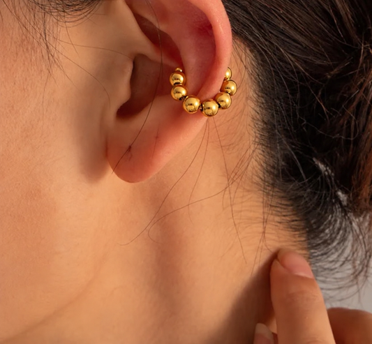 Golden Beads Earcuff
