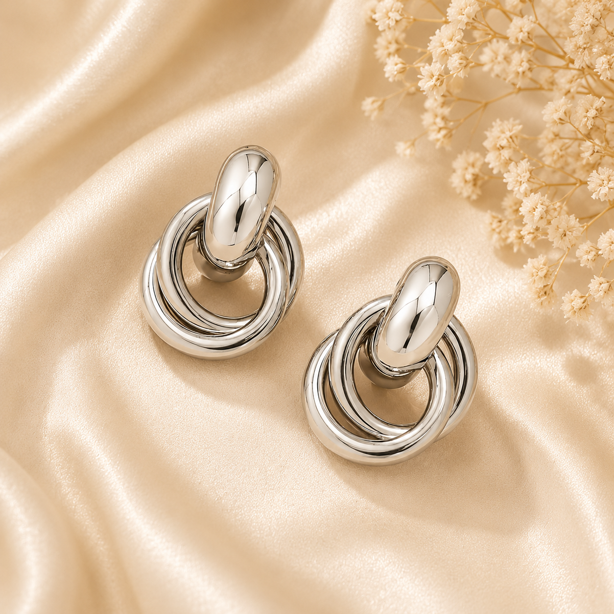 Monaco Silver Earrings