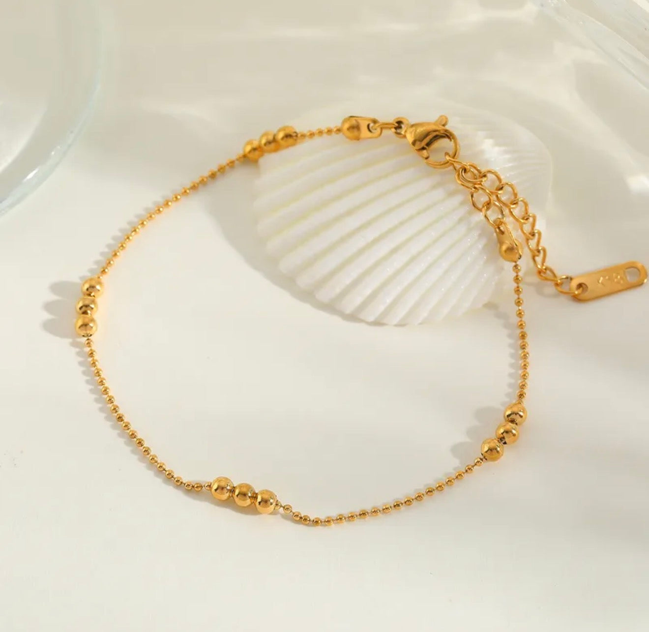 Isabella Gold Bead Chain Bracelet