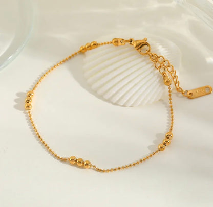 Isabella Gold Bead Chain Bracelet