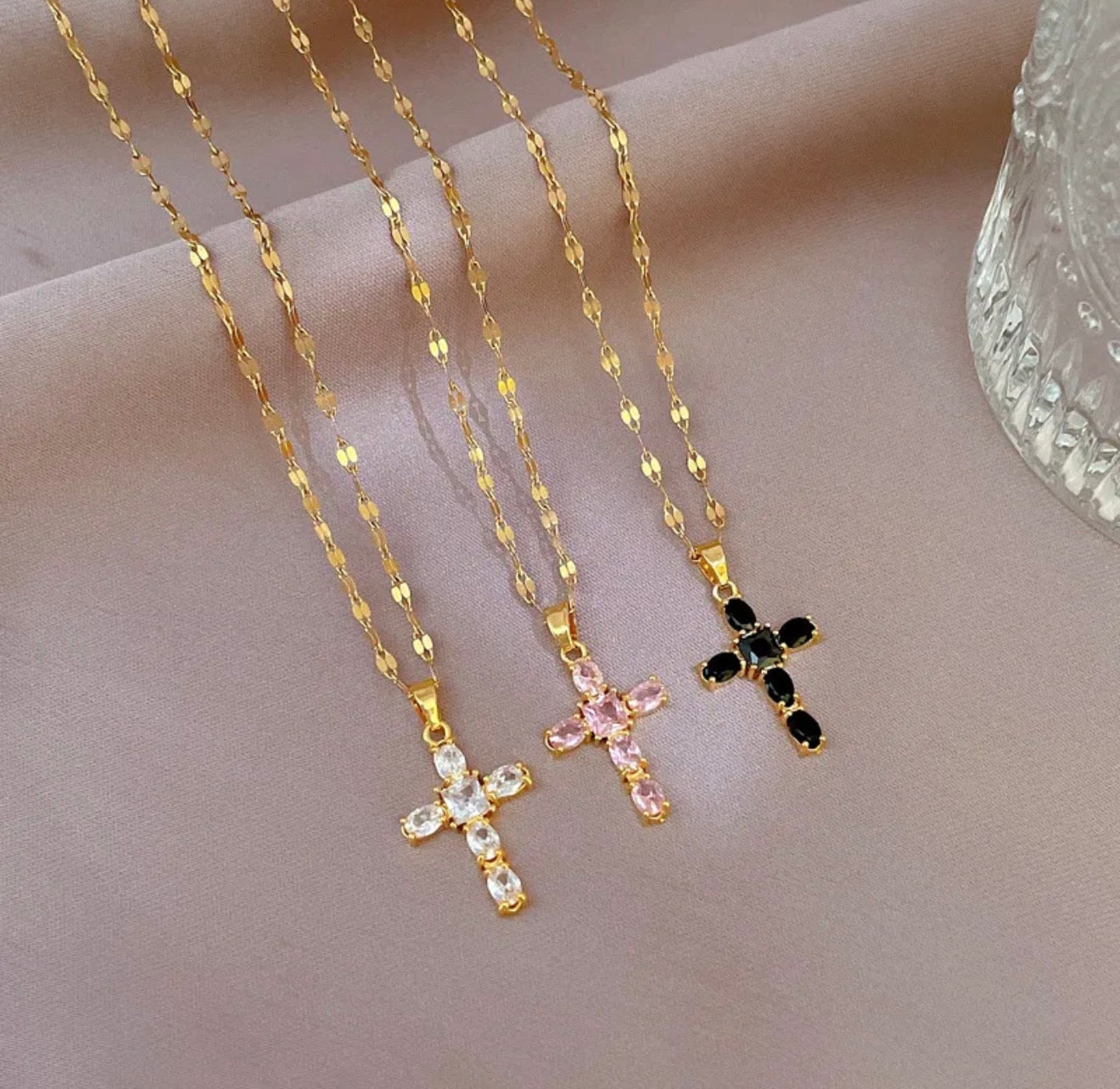 Fashion Black Cross Necklace