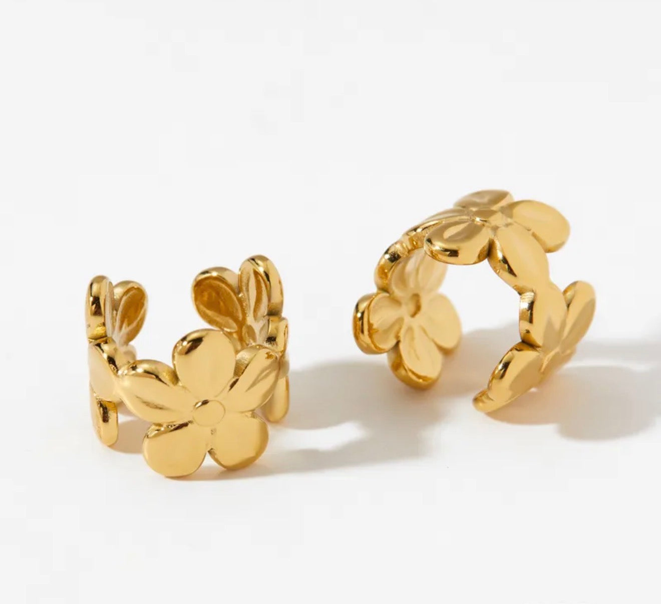 Golden Flower Earcuff