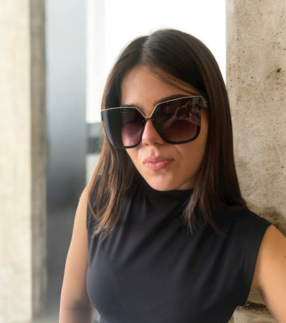 Black and Gold Sunglasses