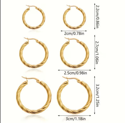 Classic Braided Hoop Earrings
