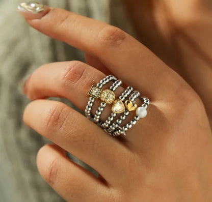 Elastic Heart Ring