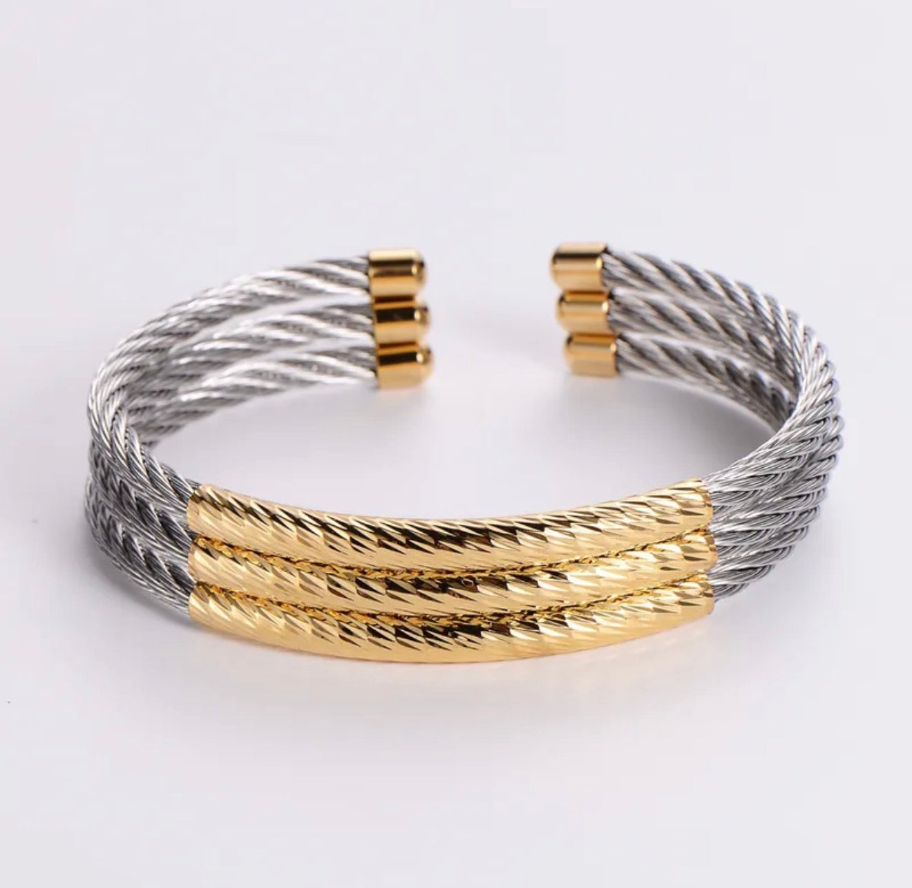 Two Tone Chunky Bangle