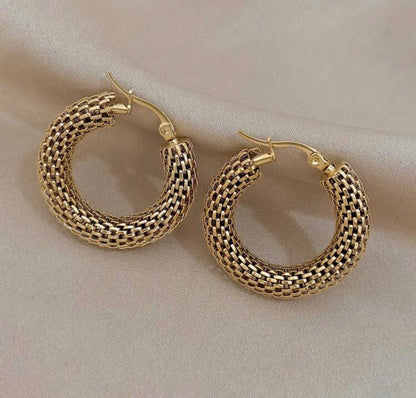 Woven Hoop Earrings