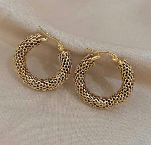 Woven Hoop Earrings