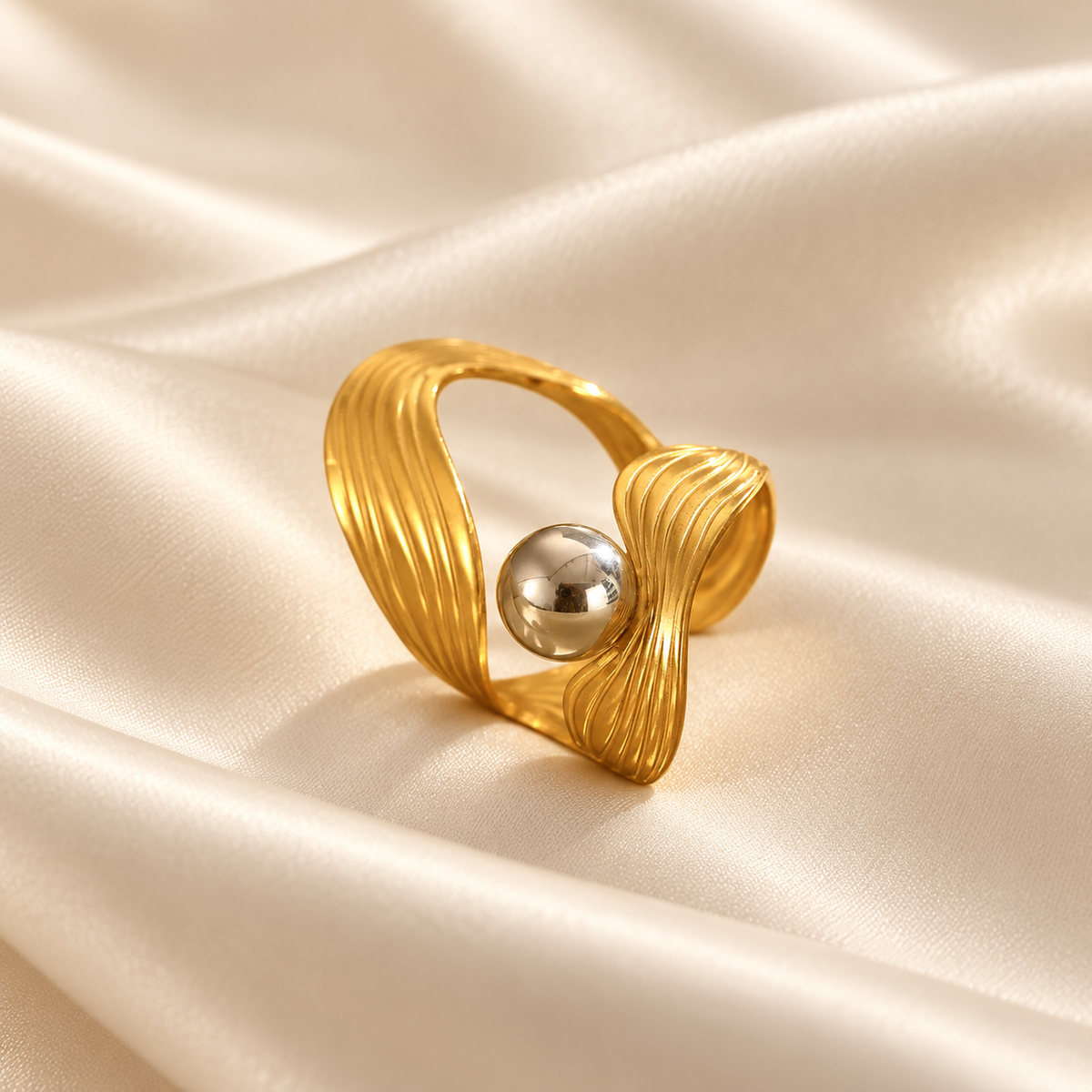 Golden Orbit Ring