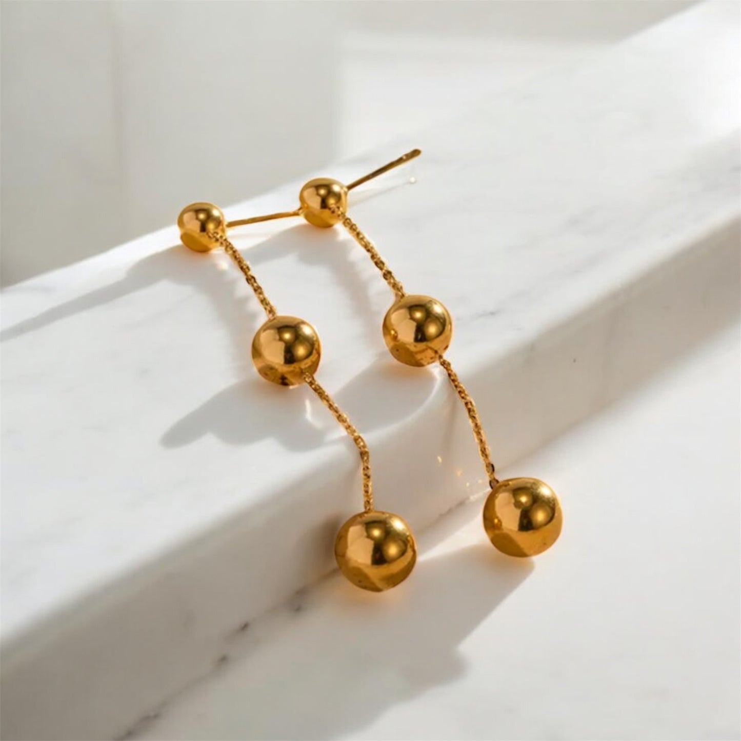 Golden Ball Earrings