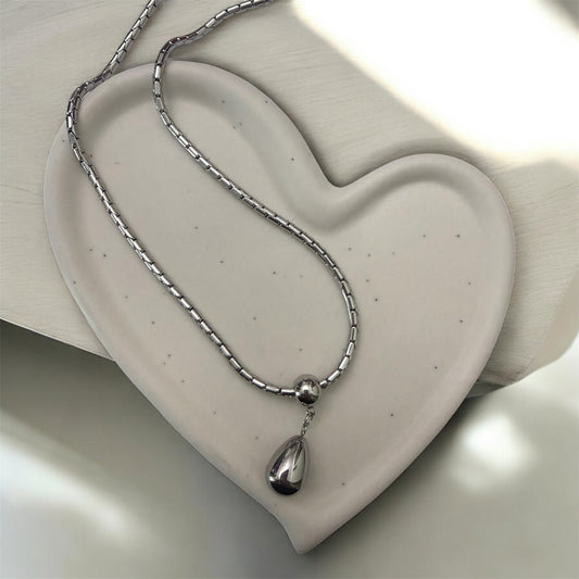 Silver Drop Necklace