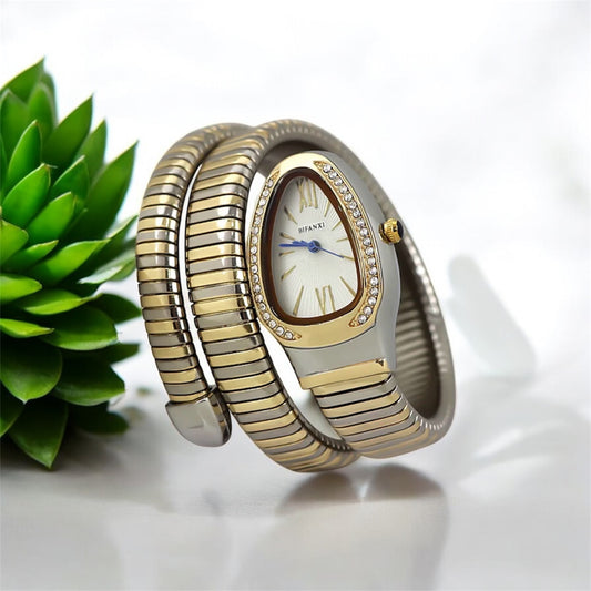 Gold & Silver Snake Watch