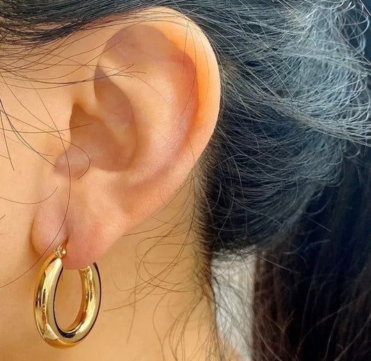 Chunky Golden Hoops