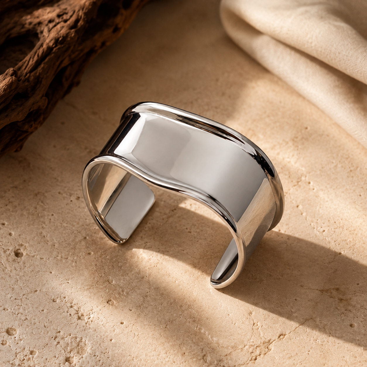 Silver Adjustable Bangle