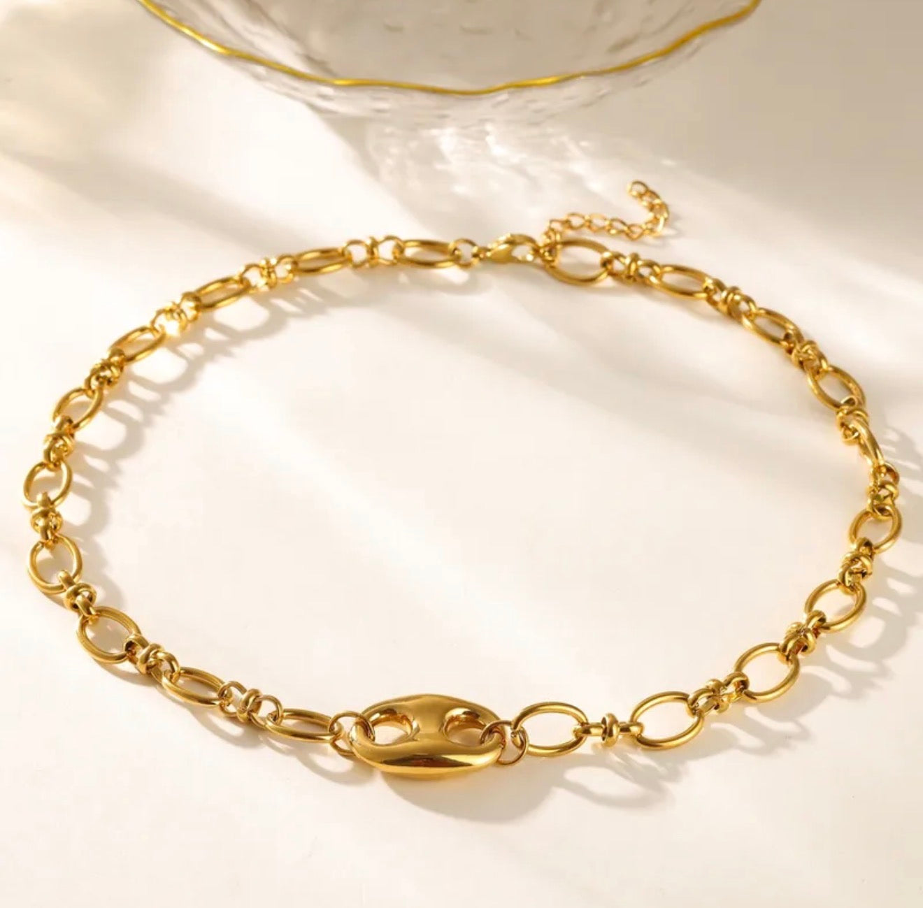 Golden Chain Link Necklace