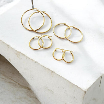 Classic Golden Hoops