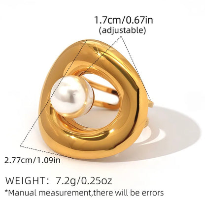 Golden Ring with Pearl