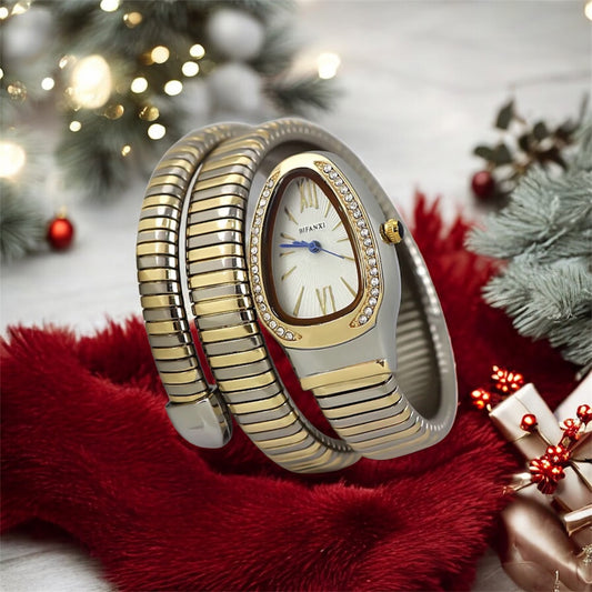 Gold & Silver Snake Watch