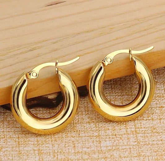 Chunky Golden Hoops