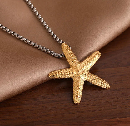 Golden Starfish Necklace