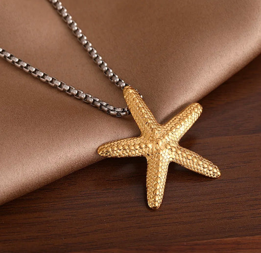 Golden Starfish Necklace