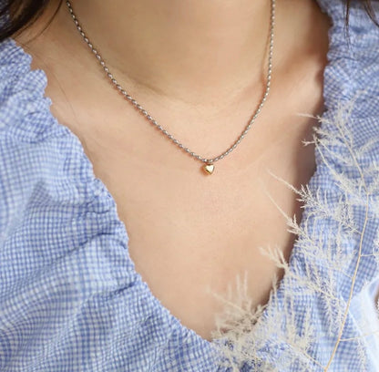 Bicolor Heart Necklace