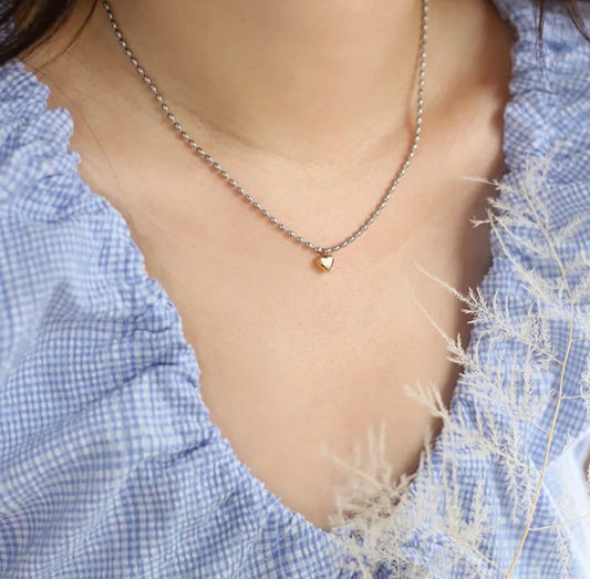 Bicolor Heart Necklace