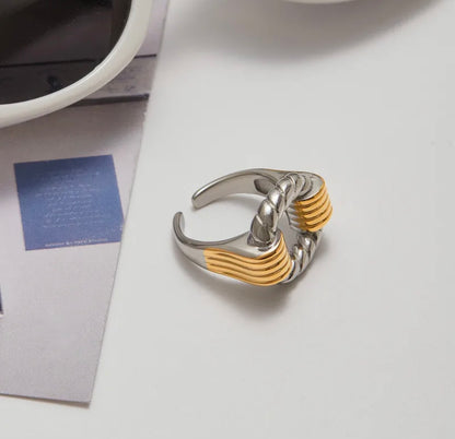 Square Two Tone Ring