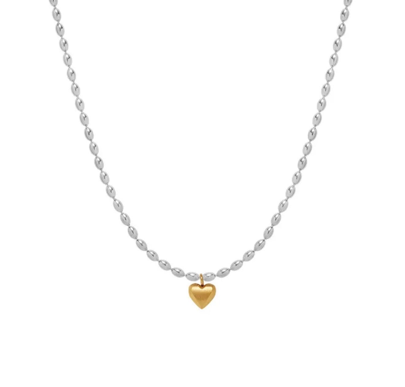 Bicolor Heart Necklace