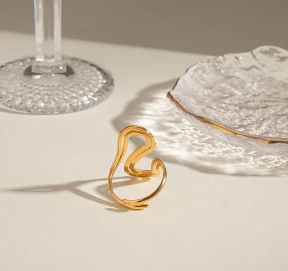 Shine Adjustable Golden Ring