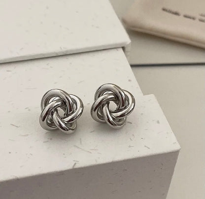 Silver Knots Earrings
