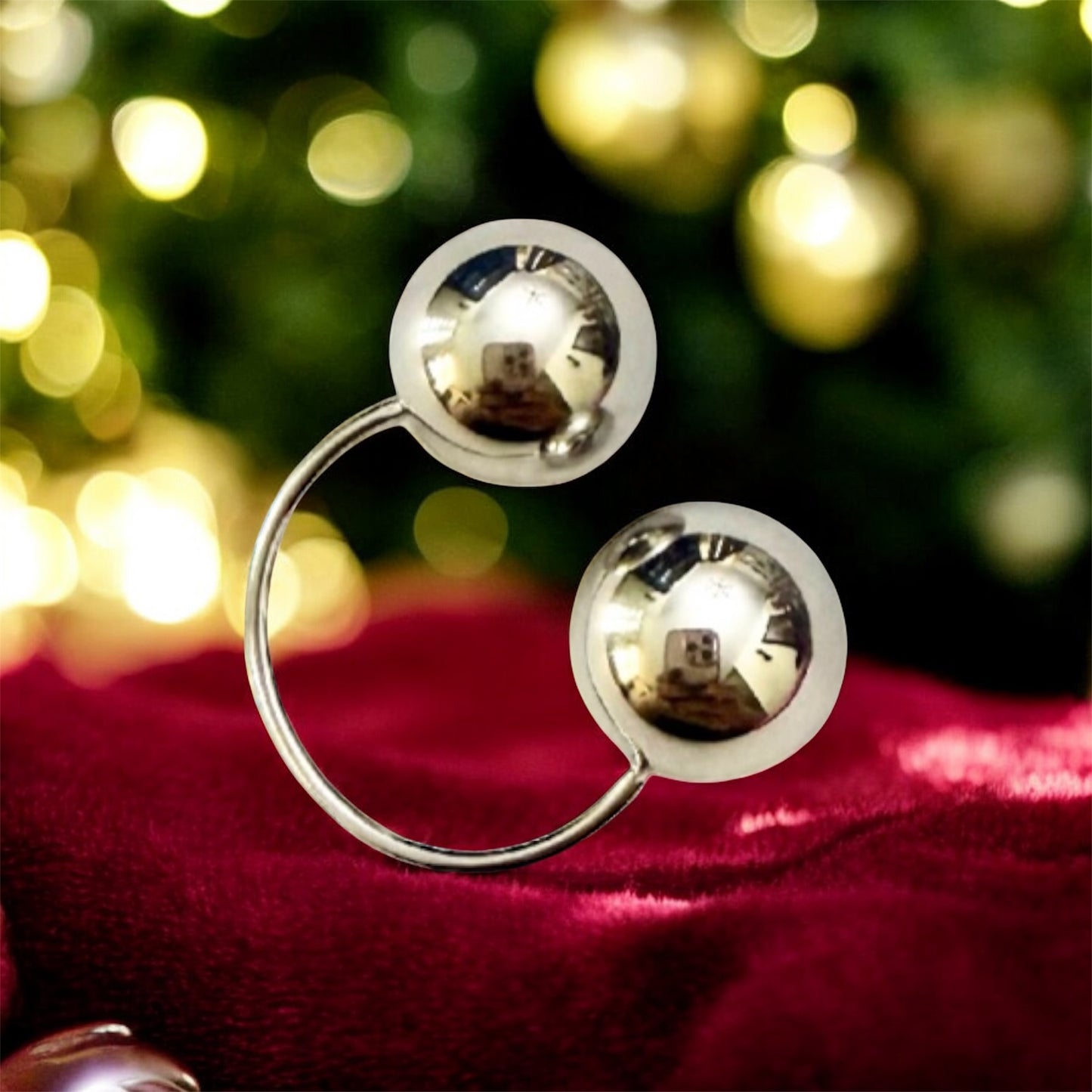 Open Ball Silver Ring