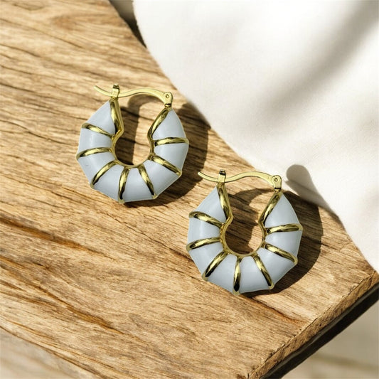 The White And Gold Earrings